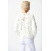 Joseph Ribkoff - 242907 Ecru witte vest eco leder met gehaakte stukken.